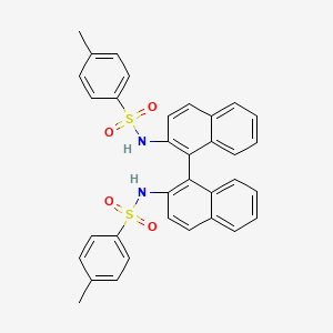 molecular formula C34H28N2O4S2 B8523856 2,2'-Bis(tosylamino)-1,1'-binaphthalene 