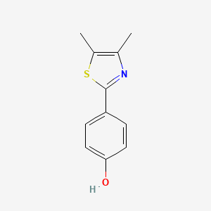 molecular formula C11H11NOS B8523866 4-(4,5-Dimethyl-2-thiazolyl)phenol 