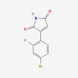 molecular formula C10H5BrFNO2 B8523908 3-(4-Bromo-2-fluoro-phenyl)-pyrrole-2,5-dione 