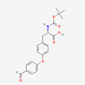 molecular formula C21H23NO6 B8523967 N-(tert-Butoxycarbonyl)-O-(4-formylphenyl)-L-tyrosine CAS No. 872187-37-6