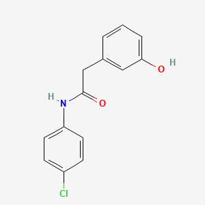 molecular formula C14H12ClNO2 B8524064 3-[((4-Chloroanilino)carbonyl)methyl]phenol 