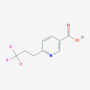 molecular formula C9H8F3NO2 B8524100 6-(3,3,3-Trifluoropropyl)pyridine-3-carboxylic acid 