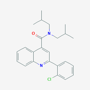 molecular formula C24H27ClN2O B8524135 N,N-diisobutyl-2(2-chlorophenyl)-quinoline-4-carboxamide 