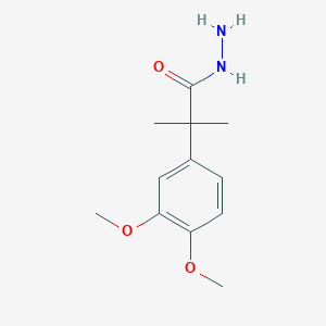 molecular formula C12H18N2O3 B8524152 2-(3,4-Dimethoxyphenyl)-2-methylpropanehydrazide 