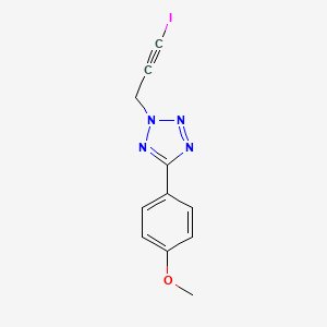 molecular formula C11H9IN4O B8524177 2-(3-Iodoprop-2-ynyl)-5-(4-methoxyphenyl)tetrazole 