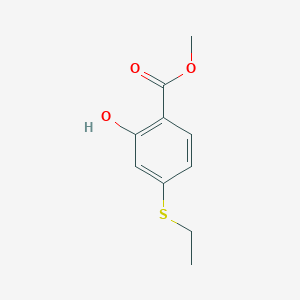 molecular formula C10H12O3S B8524198 Methyl 2-hydroxy-4-(ethylthio)benzoate 