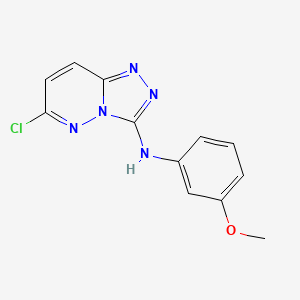 molecular formula C12H10ClN5O B8524205 6-Chloro-N-(3-methoxyphenyl)[1,2,4]triazolo[4,3-b]pyridazin-3-amine CAS No. 596825-39-7