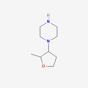 molecular formula C9H18N2O B8524215 1-(2-Methyl-tetrahydro-furan-3-yl)-piperazine CAS No. 914654-78-7