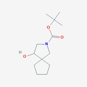 molecular formula C13H23NO3 B8524228 Tert-butyl 4-hydroxy-2-azaspiro[4.4]nonane-2-carboxylate 