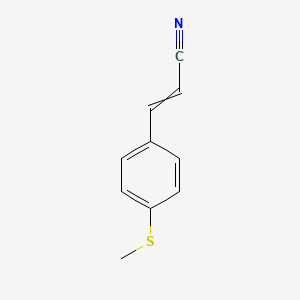 molecular formula C10H9NS B8524236 3-[4-(Methylthio)phenyl]acrylonitrile 