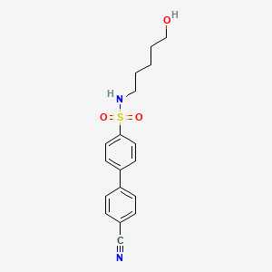 molecular formula C18H20N2O3S B8524248 [1,1'-Biphenyl]-4-sulfonamide, 4'-cyano-N-(5-hydroxypentyl)- CAS No. 871113-84-7