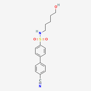 B8524248 [1,1'-Biphenyl]-4-sulfonamide, 4'-cyano-N-(5-hydroxypentyl)- CAS No. 871113-84-7