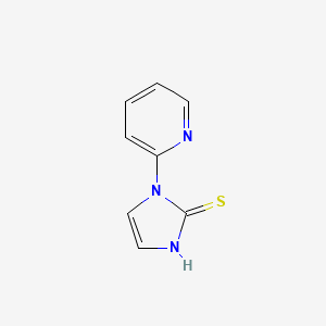 molecular formula C8H7N3S B8524293 1-(2-Pyridyl)imidazole-2-thiol 