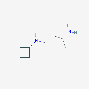 molecular formula C8H18N2 B8524299 1-N-cyclobutylbutane-1,3-diamine 