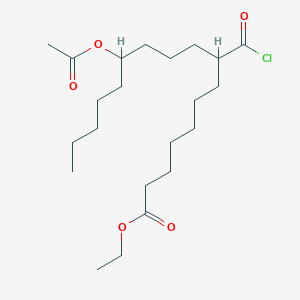 molecular formula C22H39ClO5 B8524349 Ethyl 12-(acetyloxy)-8-(chlorocarbonyl)heptadecanoate CAS No. 54131-79-2