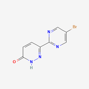 molecular formula C8H5BrN4O B8524392 6-(5-bromopyrimidin-2-yl)pyridazin-3(2H)-one 
