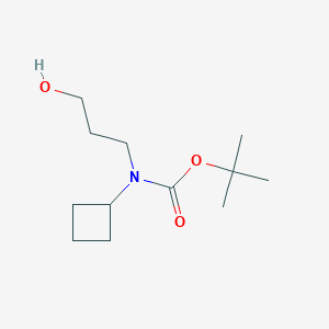 molecular formula C12H23NO3 B8524400 N-tertbutoxycarbonyl-3-cyclobutylamino-propanol 