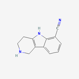 molecular formula C12H11N3 B8524408 2,3,4,5-tetrahydro-1H-pyrido[4,3-b]indole-6-carbonitrile 