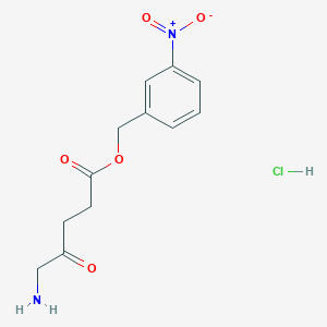 molecular formula C12H15ClN2O5 B8524429 3-Nitrobenzyl 5-aminolevulinate hydrochloride 