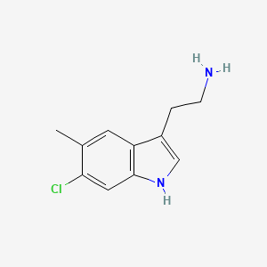 molecular formula C11H13ClN2 B8524436 2-(6-chloro-5-methyl-1H-indol-3-yl)ethanamine 