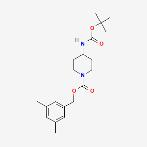 (3,5-dimethylphenyl)methyl 4-[(2-methylpropan-2-yl)oxycarbonylamino]piperidine-1-carboxylate