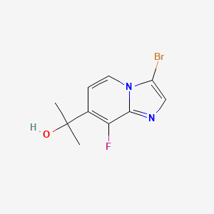 molecular formula C10H10BrFN2O B8524460 2-(3-bromo-8-fluoroH-imidazo[1,2-a]pyridin-7-yl)propan-2-ol 