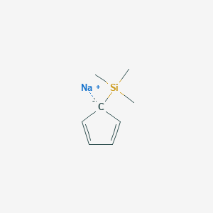 molecular formula C8H13NaSi B8524474 Sodium 1-(trimethylsilyl)cyclopenta-2,4-dien-1-ide CAS No. 55562-85-1