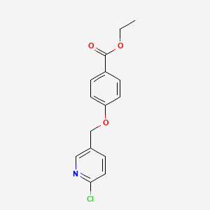 B8524538 Ethyl 4-(6-chloropyridin-3-ylmethoxy)benzenecarboxylate CAS No. 869108-27-0