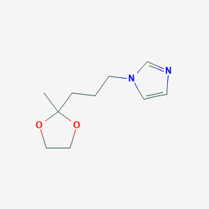 molecular formula C10H16N2O2 B8524573 1-[3-(2-Methyl-1,3-dioxolan-2-yl)propyl]-1H-imidazole CAS No. 88940-91-4