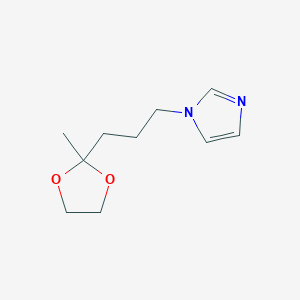 B8524573 1-[3-(2-Methyl-1,3-dioxolan-2-yl)propyl]-1H-imidazole CAS No. 88940-91-4