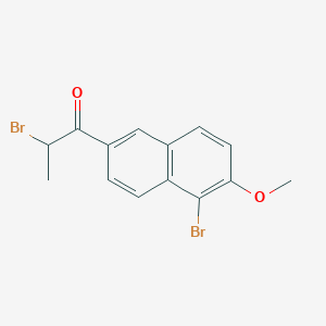 2-Bromo-1-(5-bromo-6-methoxynaphthalen-2-yl)propan-1-one