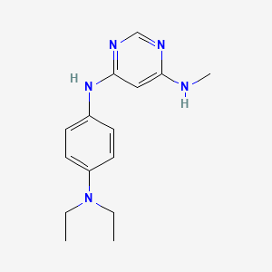 molecular formula C15H21N5 B8524657 N-(4-Diethylamino-phenyl)-N'-methyl-pyrimidine-4,6-diamine 
