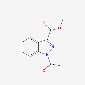 molecular formula C11H10N2O3 B8524688 Methyl 1-acetylindazole-3-carboxylate 