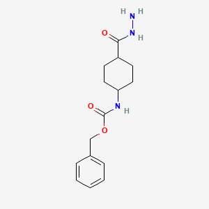 molecular formula C15H21N3O3 B8524717 Benzyl [trans-4-(hydrazinocarbonyl)cyclohexyl]carbamate 