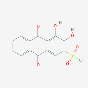 molecular formula C14H7ClO6S B8524724 3,4-Dihydroxy-9,10-dioxo-9,10-dihydroanthracene-2-sulfonyl chloride CAS No. 259660-47-4