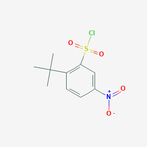 molecular formula C10H12ClNO4S B8524733 2-Tert-butyl-5-nitrobenzene-1-sulfonyl chloride 