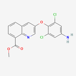 3-(4-Amino-2,6-dichloro-phenoxy)-quinoline-8-carboxylic acid methyl ester