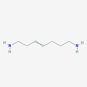 molecular formula C7H16N2 B8524769 Hept-3-ene-1,7-diamine CAS No. 62577-93-9