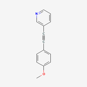 molecular formula C14H11NO B8524784 3-(4-Methoxy-phenyl-1-ethynyl)-pyridine CAS No. 817574-43-9