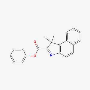 molecular formula C21H17NO2 B8524787 Phenyl-1,1-dimethyl-1H-benzo[e]indole-2-carboxylate CAS No. 823207-03-0