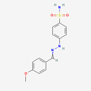 molecular formula C14H15N3O3S B8524800 4-Methoxybenzaldehyde-4-sulfamylphenylhydrazone 