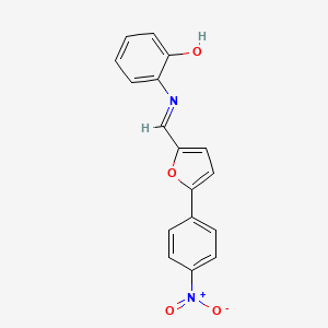 molecular formula C17H12N2O4 B8524809 2-{[5-(4-Nitrophenyl)furan-2-yl]methyleneamino}phenol 