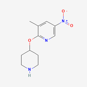 3-Methyl-5-nitro-2-(piperidin-4-yloxy)-pyridine