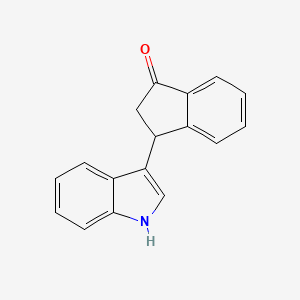 molecular formula C17H13NO B8524861 3-(1H-indol-3-yl)-indan-1-one 