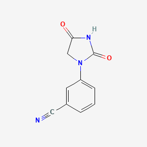 molecular formula C10H7N3O2 B8524896 1-(3-Cyanophenyl)imidazolidine-2,4-dione 