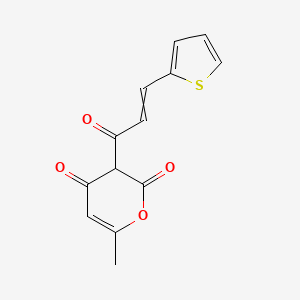 molecular formula C13H10O4S B8524899 3-(2-thienylacryloyl)-6-methyl-2H-pyran-2,4(3H)-dione 