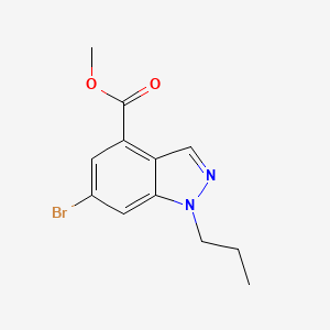 molecular formula C12H13BrN2O2 B8524901 6-bromo-1-propyl-1H-indazole-4-carboxylic acid methyl ester 
