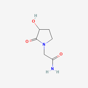 molecular formula C6H10N2O3 B8524904 (+-)-3-Hydroxy-2-oxo-1-pyrrolidineacetamide CAS No. 85404-68-8