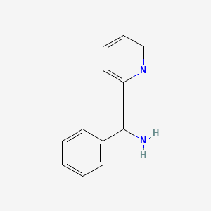 molecular formula C15H18N2 B8524918 2-Methyl-1-phenyl-2-(pyridin-2-yl)propan-1-amine 