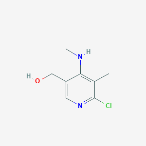 molecular formula C8H11ClN2O B8524927 (6-Chloro-5-methyl-4-(methylamino)pyridin-3-yl)methanol 